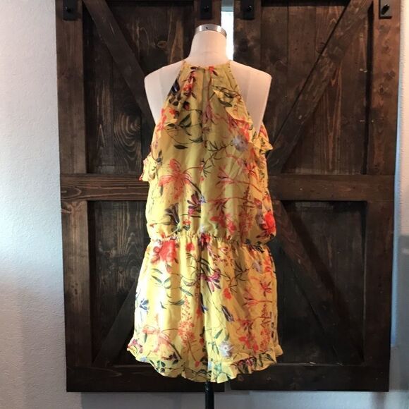 Belle+Sky Petite Havana Dream Yellow Floral Romper - Picture 7 of 10